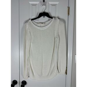 Soft Surroundings Womens White Sweater Size M